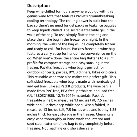 PackIt Freezable Wine Bag | Celebration Dot | Black & White Stripes - Picture 13 of 15